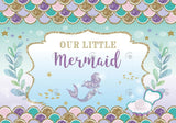 Allenjoy Mermaid Baby Shower Photography Backdrop Gbsx-00355