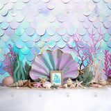 Allenjoy Mermaid Cake Smash Photography Backdrop GBSX-00064