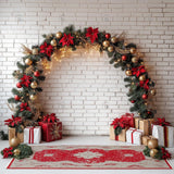 Allenjoy Merry Christmas Arched Wall Photography Backdrop Gbsx-01110