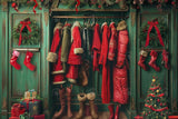 Allenjoy Merry Christmas Closet Photography Backdrop Gbsx-00328