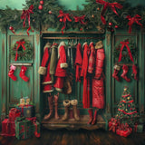 Allenjoy Merry Christmas Closet Photography Backdrop Gbsx-00330