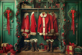 Allenjoy Merry Christmas Closet Photography Backdrop Gbsx-00329