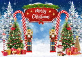 Merry Christmas Forest Photography Backdrop GBSX-99814