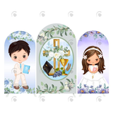 Allenjoy Mi Primera Comunion Mi Bautizo Chalice Baptism God Bless Party Arch Backdrop Wall Cloth Cover