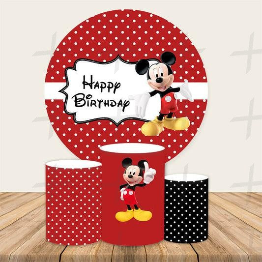 Cartoon Mouse Custom Round Backdrop With Plinths AS-DLZ-5a7531