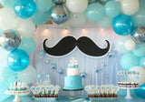 Mustache Bash Cake Smash Photography Backdrop GBSX-99831