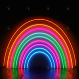 Neon Abstract Rainbow Photography Backdrop GBSX-99834