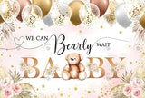 Allenjoy Balloon Flora Teddy Bear Baby Shower Backdrop