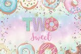 Allenjoy Two Sweet Donut Decoration Backdrop