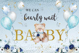 Allenjoy We Can Bearly Wait Teddy Bear Birthday Party Decoration Backdrop