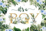 Allenjoy It'S A Boy Safari Birthday Party Decoration Backdrop