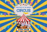 Allenjoy Fun Fair Circus Theme Birthday Decoration Backdrop