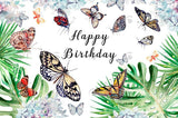 Allenjoy Butterfly Birthday Decoration Backdrop