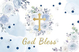 Allenjoy Baptism God Bless Baby Shower Backdrop