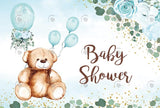 Allenjoy Teddy Bear Baby Shower Birthday Party Decoration Backdrop