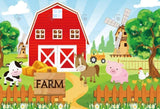 Allenjoy Farm Theme Happy Birthday Backdrop