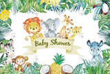 Allenjoy Safari Animal Baby Shower Party Decoration Backdrop