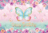 Allenjoy Butterfly Flora Birthday Decoration Backdrop