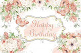 Allenjoy Flora Birthday Decoration Backdrop