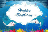 Allenjoy Baby Shark Theme Birthday Party Backdrop