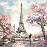 Allenjoy Painting Eiffel Tower Photography Backdrop Gbsx-00721