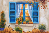 Allenjoy Painting Fall Window Photography Backdrop Gbsx-00536