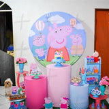 Pink Pig Custom Round Backdrop With Plinths AS-DLZ-390c9f