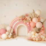 Allenjoy Pink Boho Rainbow Arcg Photography Backdrop Gbsx-00449