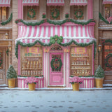 Allenjoy Pink Chirstmas Candy Shop Photography Backdrop Gbsx-01093