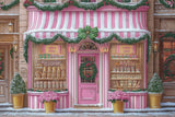 Allenjoy Pink Chirstmas Candy Shop Photography Backdrop Gbsx-01093