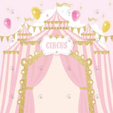 Allenjoy Pink Circus Tent Photography Backdrop Gbsx-00734