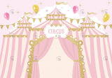 Allenjoy Pink Circus Tent Photography Backdrop Gbsx-00734