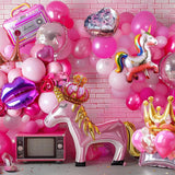 Pink Fashion Doll Balloons Photography Backdrop GBSX-99855