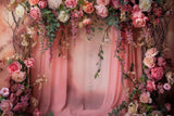 Allenjoy Pink Floral Arch Photography Backdrop GBSX-00009