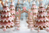 Pink Gingerbread Tree Photography Backdrop GBSX-99859