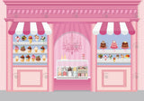 Allenjoy Pink Ice Cream Shop Photography Backdrop Gbsx-00420