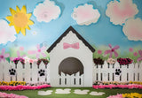 Pink Pet House Photography Backdrop GBSX-99862