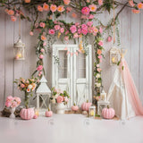 Allenjoy Pink Pumpkin Boho Photography Backdrop Gbsx-00458