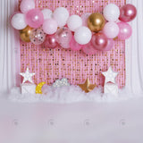 Allenjoy Pink Star Balloons  Photography Backdrop Gbsx-00399