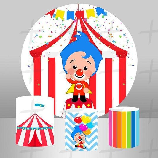 Circus Friends Custom Round Backdrop With Plinths AS-DLZ-bcec87