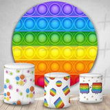 Bursting Bubbles Custom Round Backdrop With Plinths AS-DLZ-4116f7