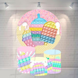 Bursting Bubbles Custom Round Backdrop With Plinths AS-DLZ-7649bf
