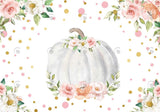 Allenjoy Pumpkin Floral Photography Backdrop Gbsx-00494