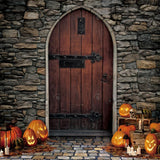 Allenjoy Pumpkin Lanterns Door Photography Backdrop GBSX-00171