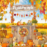 Pumpkin Picking Autumn Stand Photography Backdrop GBSX-99870