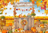 Pumpkin Picking Autumn Stand Photography Backdrop GBSX-99870