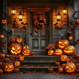 Allenjoy Pumpkin Porch Photography Backdrop Gbsx-00554