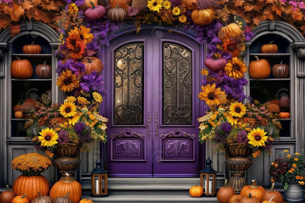 Allenjoy Purple Autumn Door Photography Backdrop Gbsx-00804 – Allenjoy ...