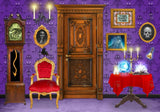 Allenjoy Purple Haunted House Photography Backdrop Gbsx-00672