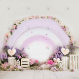 Allenjoy Purple Rainbow Arches Photography Backdrop Gbsx-00479